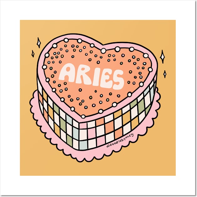 Aries Heat Cake Wall Art by Doodle by Meg